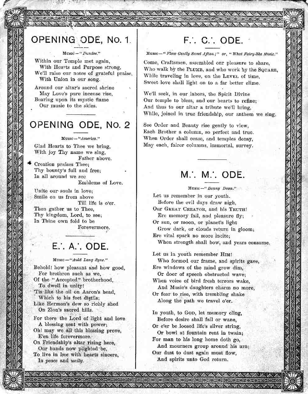 song chart obverse